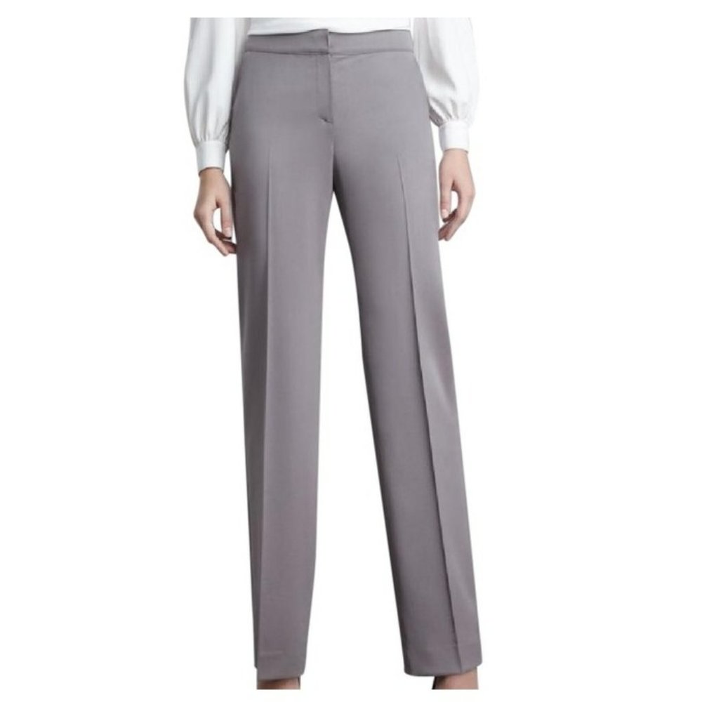 St. John's Women's Dark Grey Straight Leg Pants Size 8